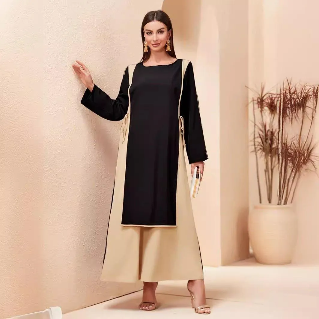 Patchwork Slimming Abaya (MA068)