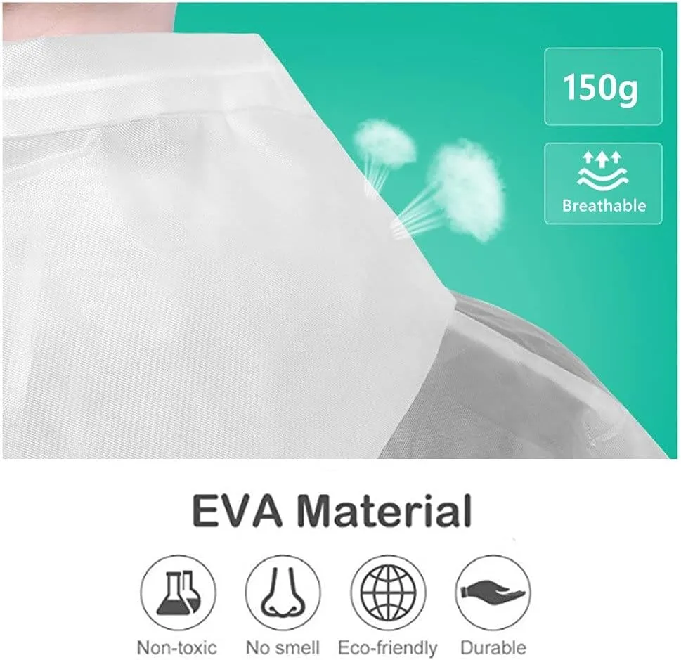 Rain Ponchos for Adults Reusable, 2 Pack Raincoat for Women Men, Waterproof Rain Coat Gear with Hood Drawstring