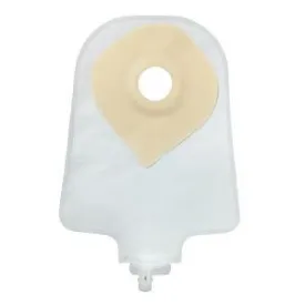 Securi-T USA 9" 1-Piece Urinary Pouch Convex Pre-Cut 1" Transparent Flip-Flow Valve (includes 10 caps 1 Night Adapter)