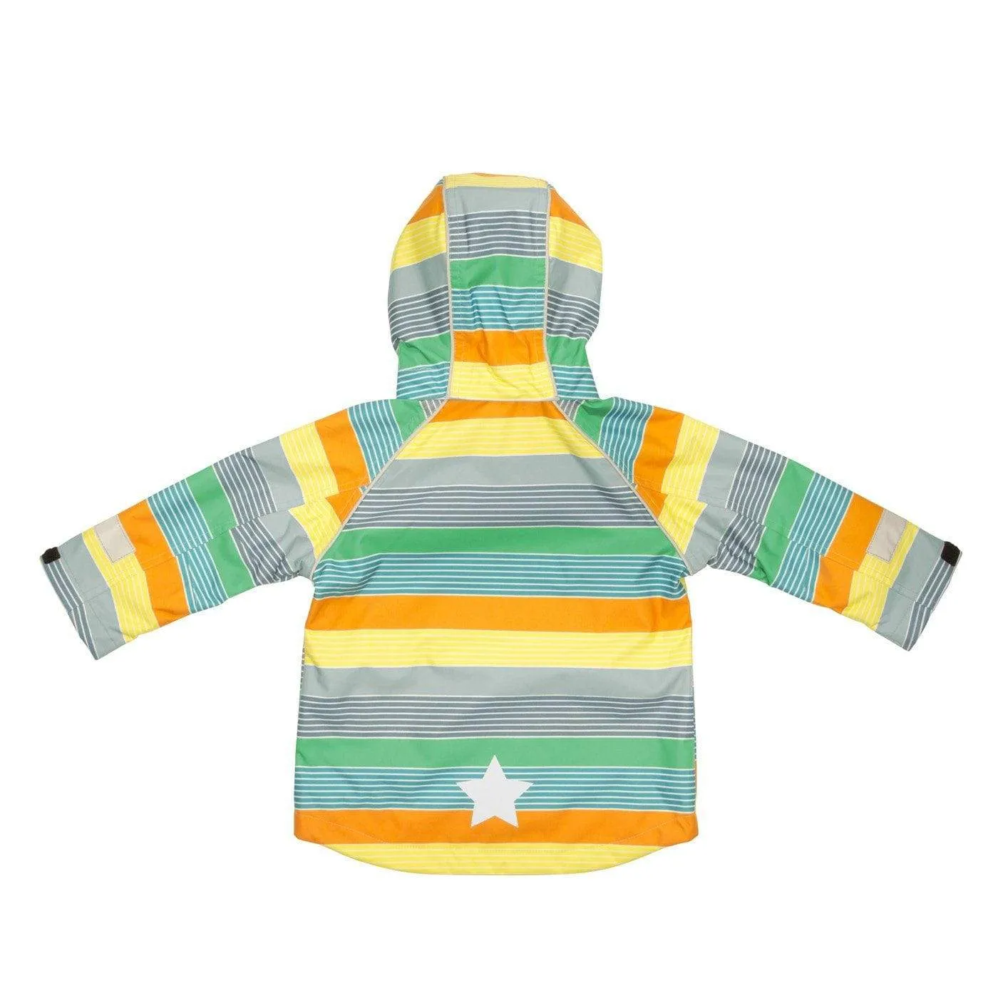 Shell Waterproof Breathable Jacket: Rainbow Stripe Raven
