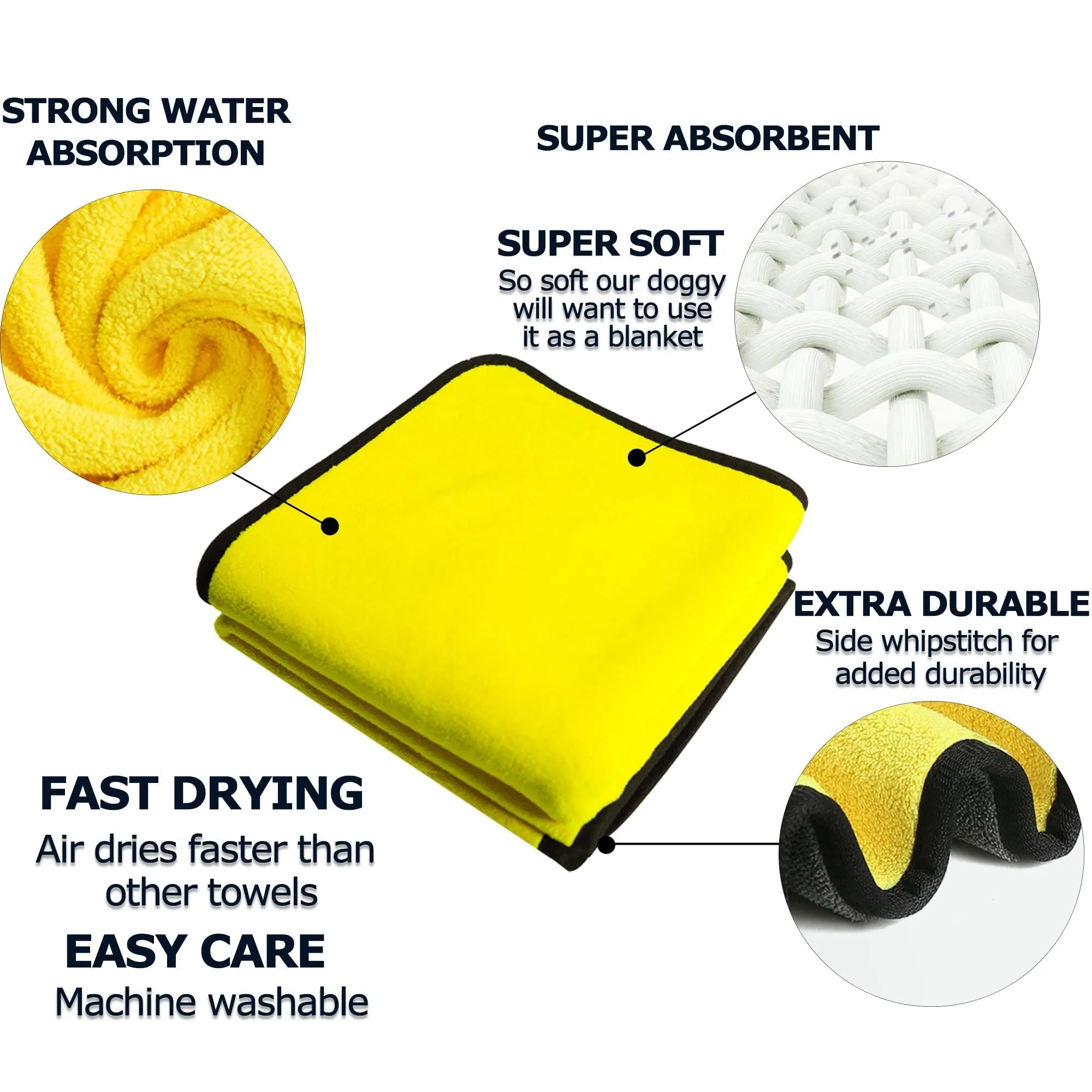 Soft Absorbent Quick Drying Towel For Dogs