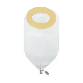 Special Nu-Flex Adult Post-Op Urine Pouch Medium Oval 5/8" x 3/4" Pre-Cut Opening, Deep Convex