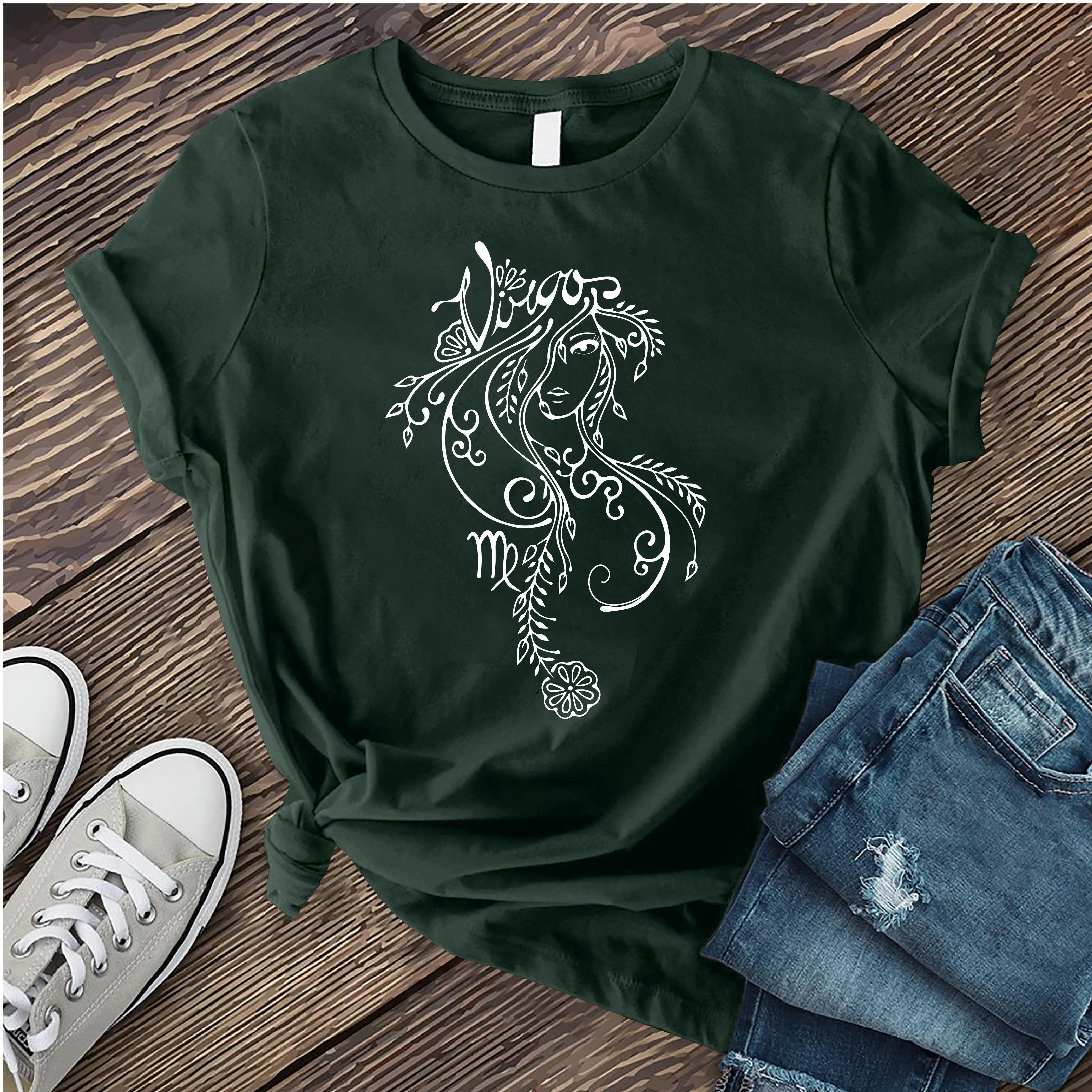 Virgo Floral Woman T-Shirt