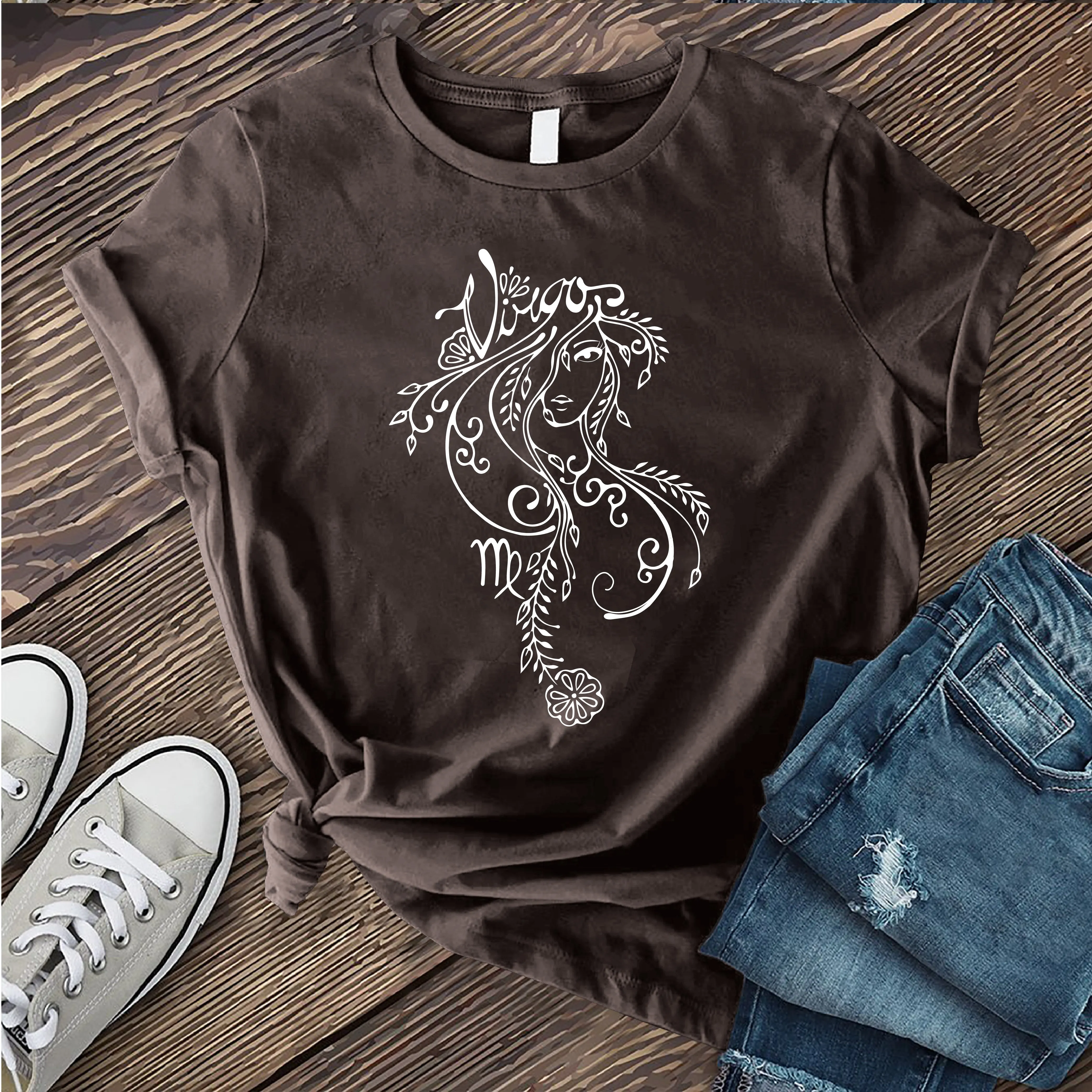 Virgo Floral Woman T-Shirt