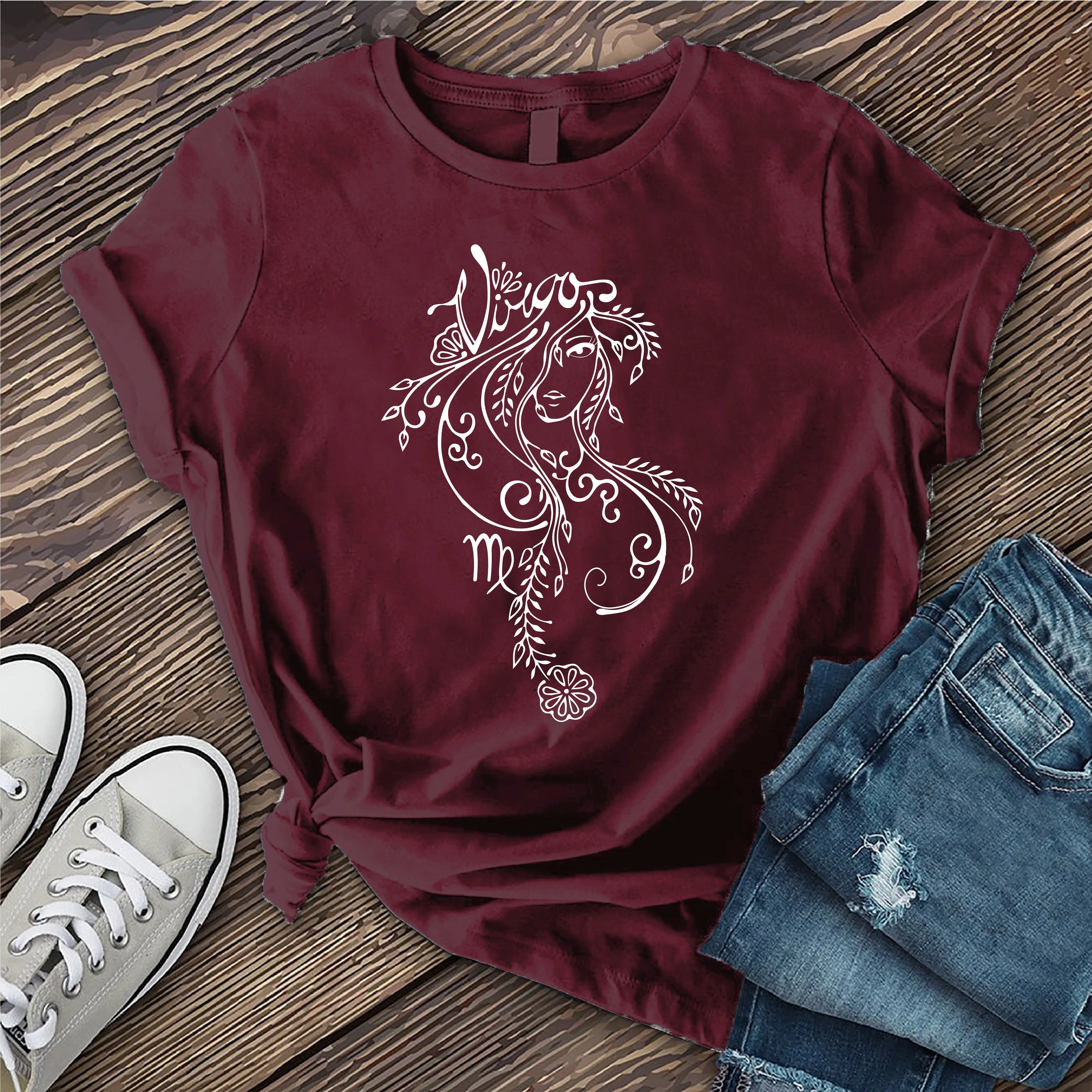 Virgo Floral Woman T-Shirt