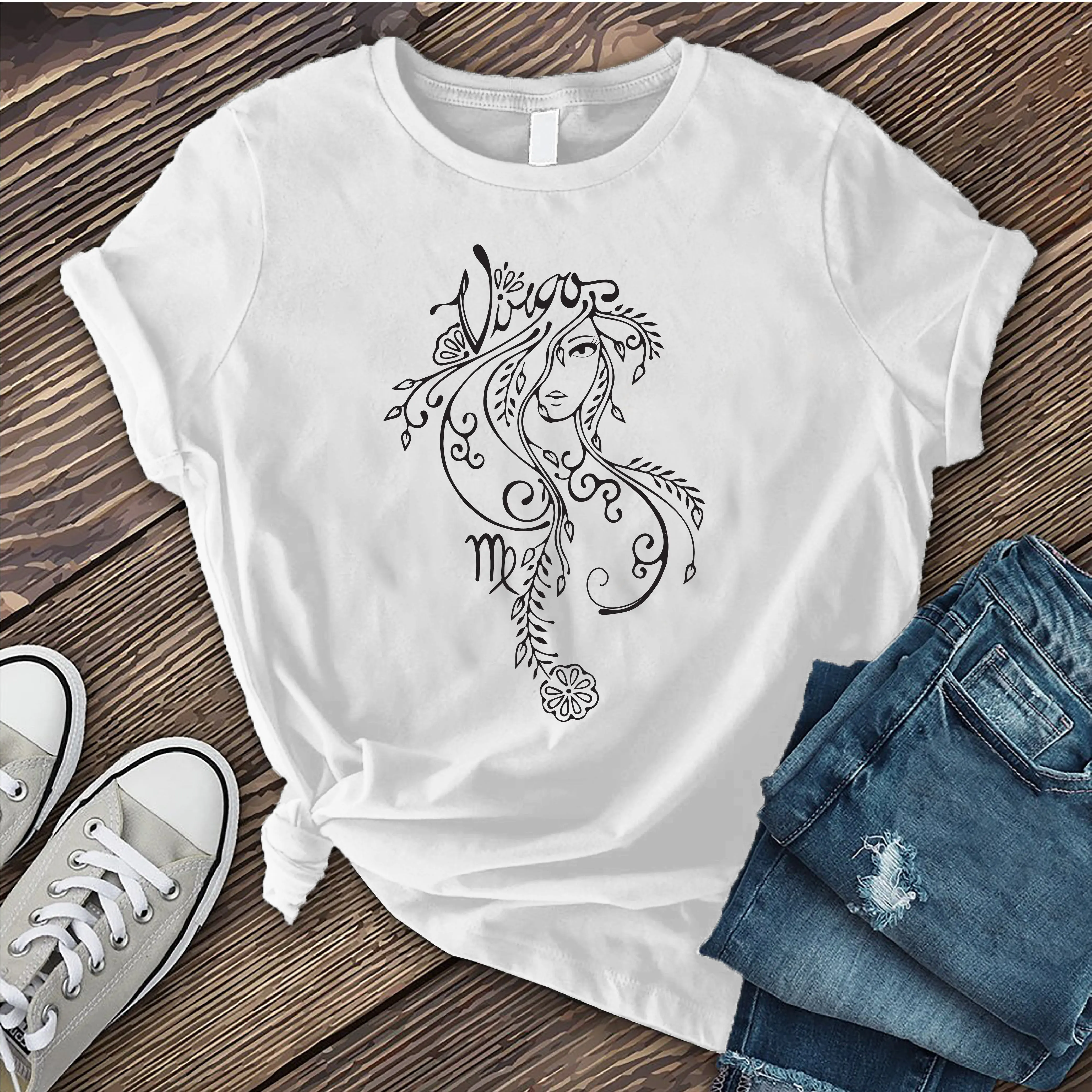 Virgo Floral Woman T-Shirt