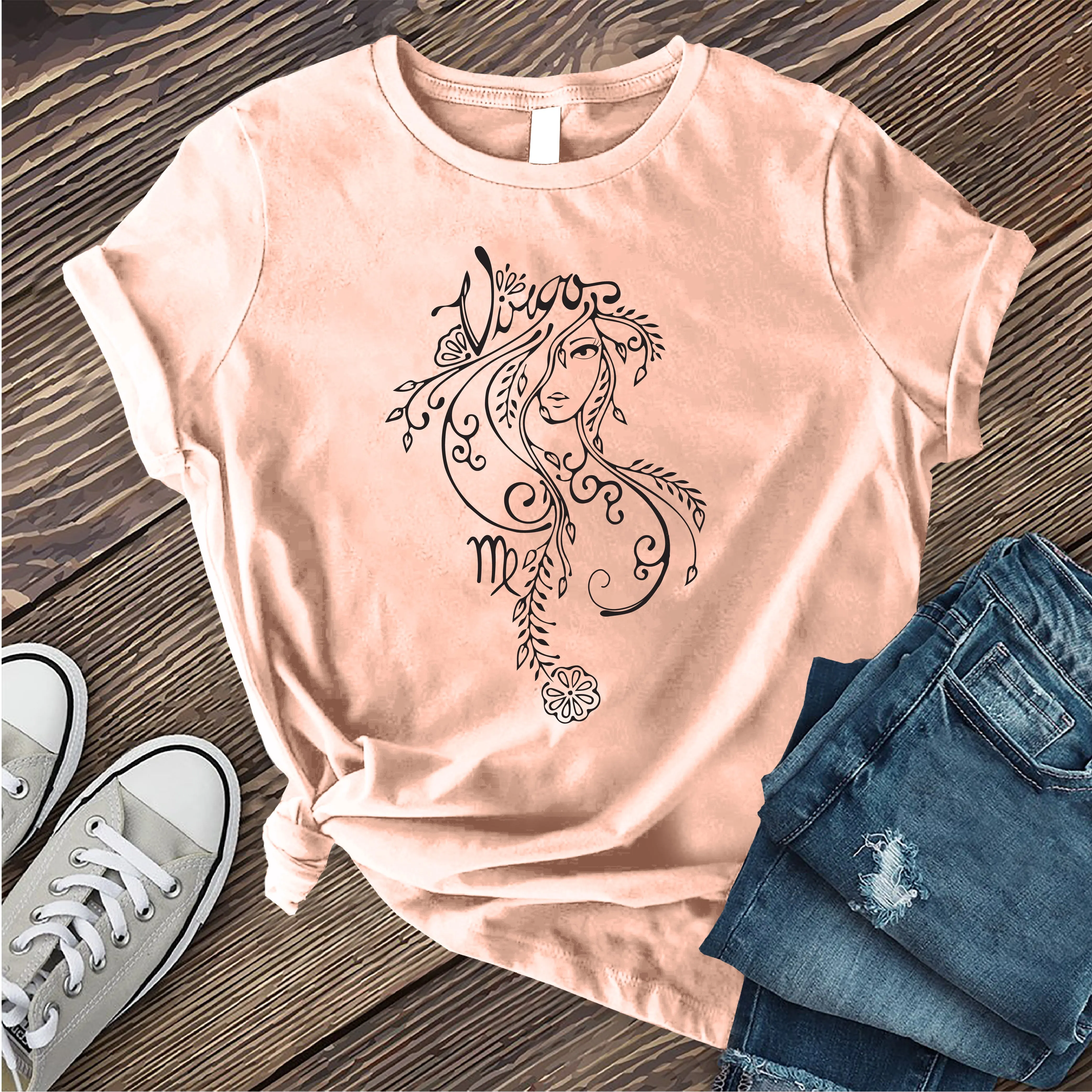 Virgo Floral Woman T-Shirt