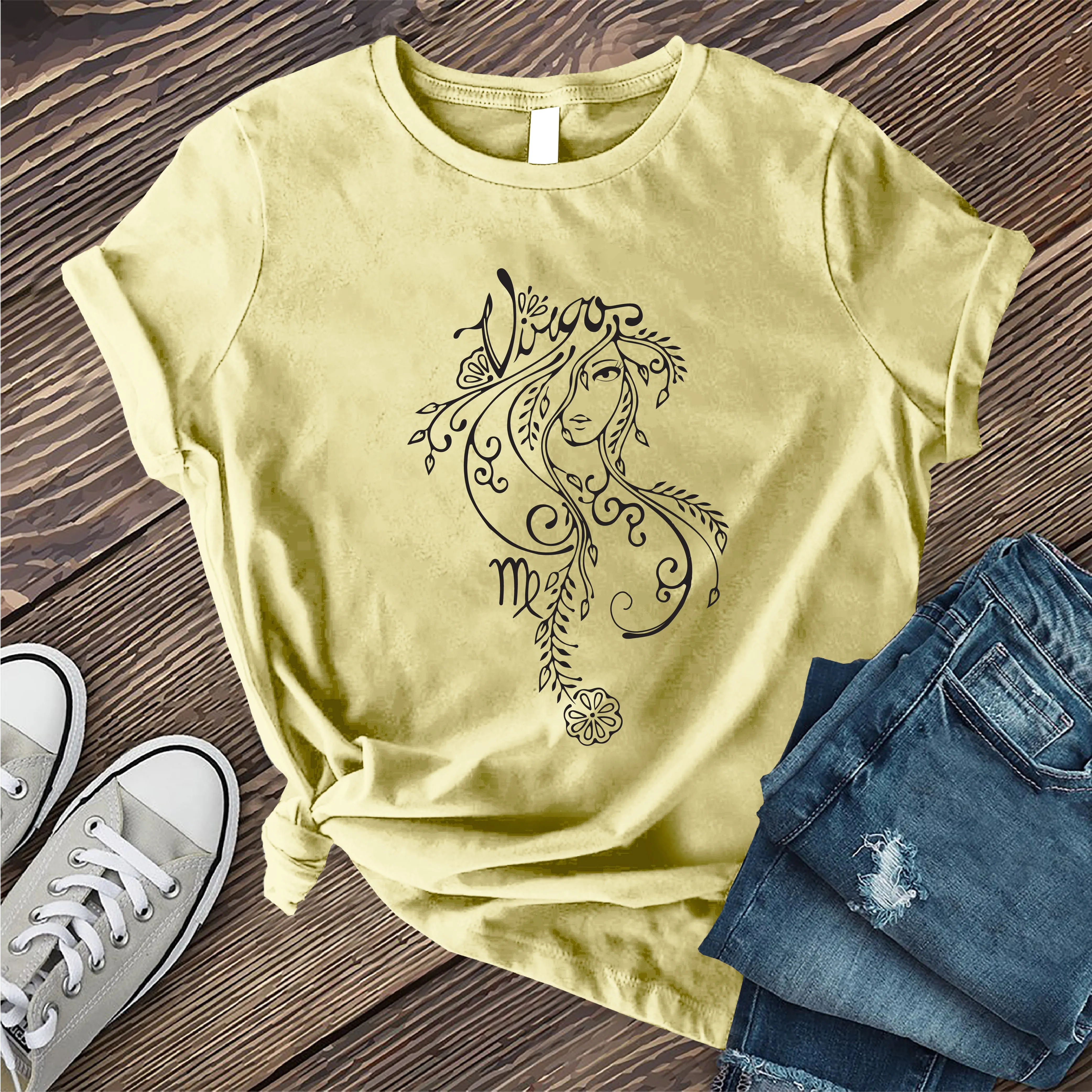 Virgo Floral Woman T-Shirt