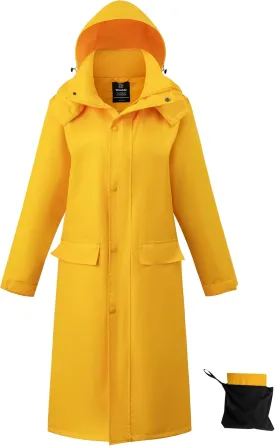wantdo Long Rain Coat for Women Waterproof Raincoat with Hood Full Length Windbreaker Packable Trench Rain Jacket wantdo Long Rain Coat for Women Waterproof Raincoat with Hood Full Length Windbreaker Packable Trench Rain Jacket