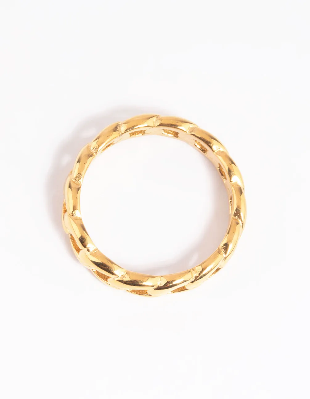 Waterproof Gold Plated Stainless Steel Chain Ring