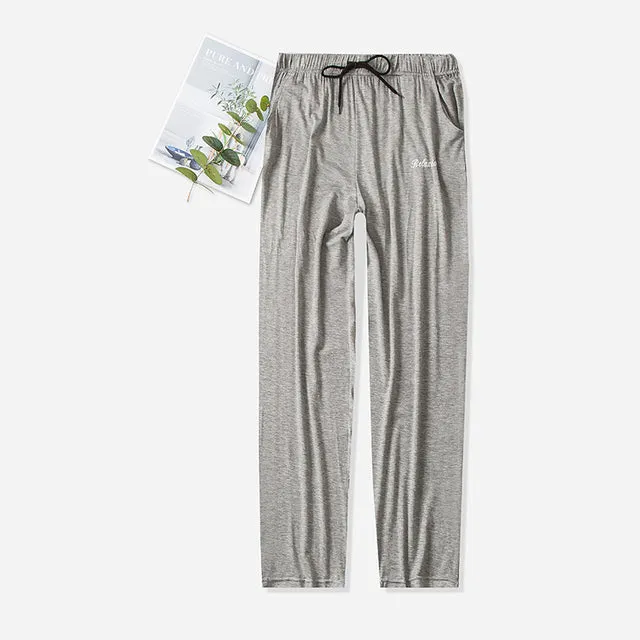 Wjczt Summer Men Modal Pajama Sleepwear Pants Hot Sale Sleep Pants For Male Tether Pajamas Pants Bottoms Casual Home Trousers