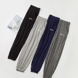 Wjczt Summer Men Modal Pajama Sleepwear Pants Hot Sale Sleep Pants For Male Tether Pajamas Pants Bottoms Casual Home Trousers