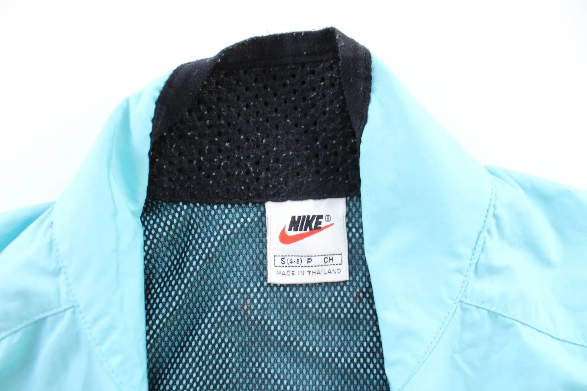 Women's 90's Nike Embroidered Logo Blue & Black Zip Up Jacket