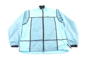 Women's 90's Nike Embroidered Logo Blue & Black Zip Up Jacket