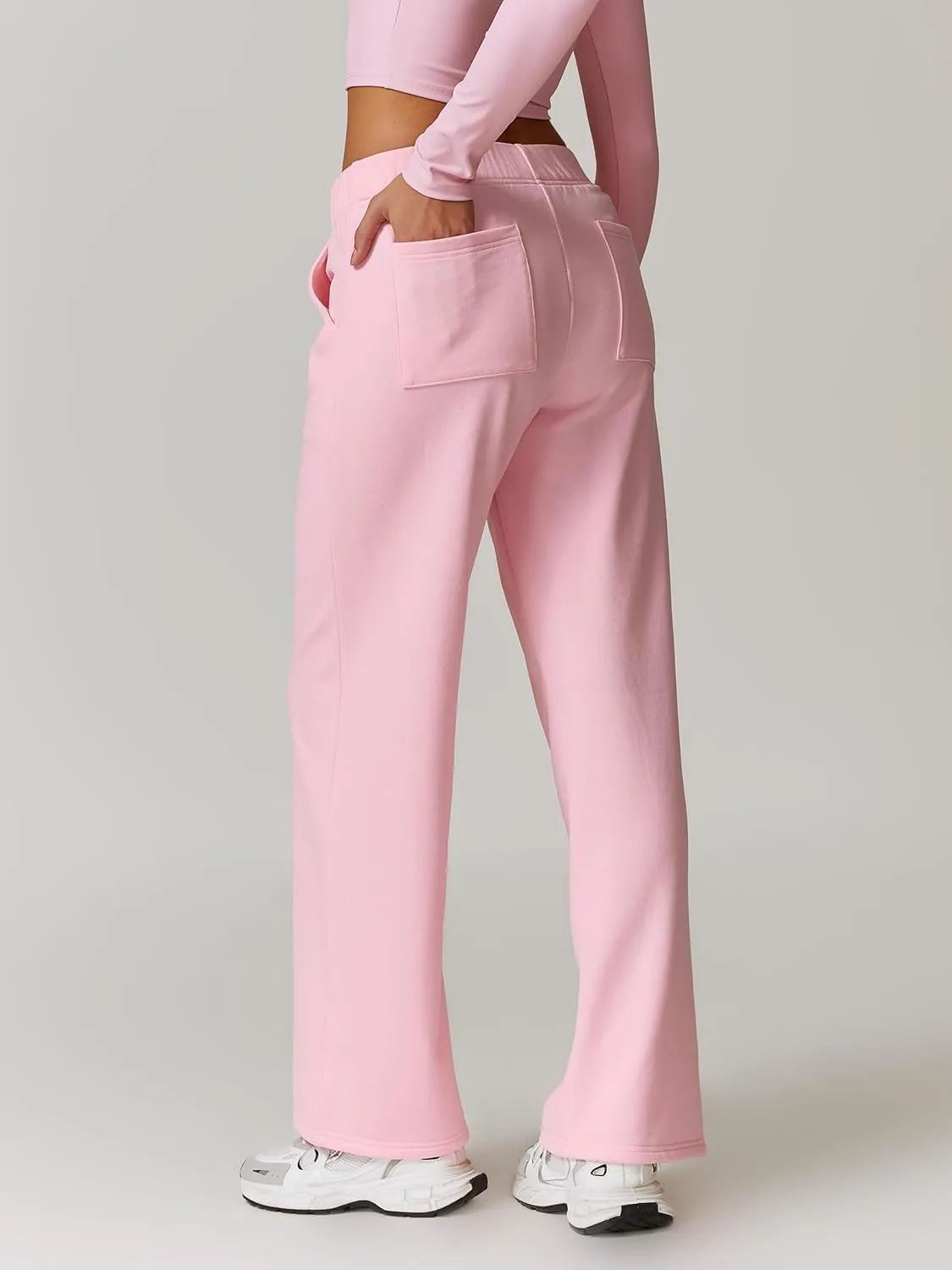 Womens High Waisted Baggy Sweatpants 2024 Straight Leg Fall Jogger Pants Y2k Trendy Lounge Trousers with Pockets