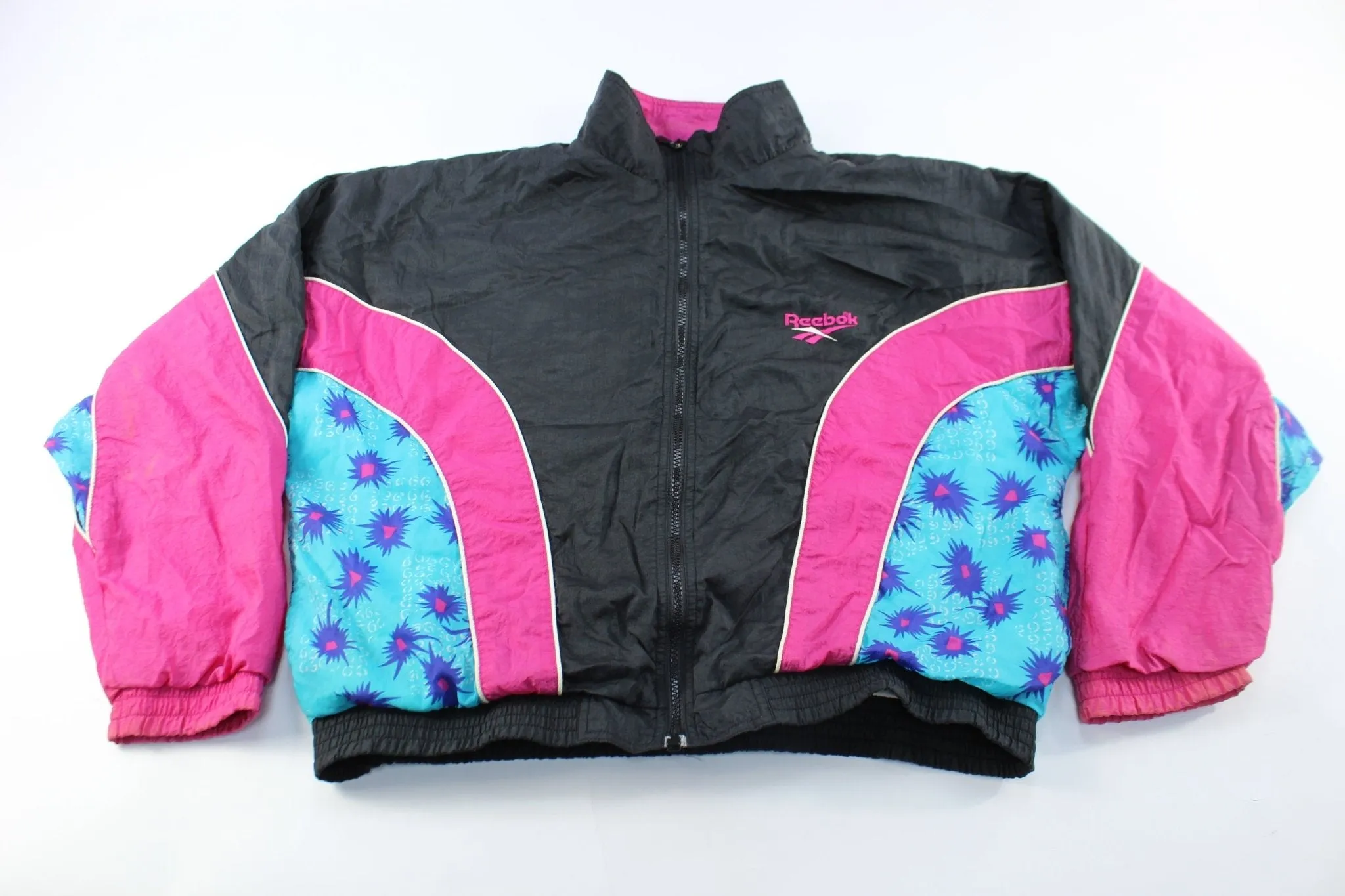 Women's Reebok Embroidered Logo Zip Up Jacket